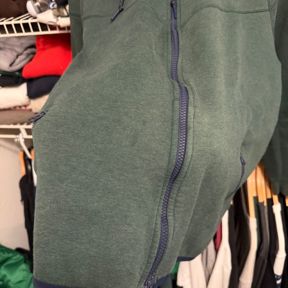 Nike Tech Zip Up Hoodie Mens Large Green Fleece Sportswear Jacket Basketball - Picture 4 of 8